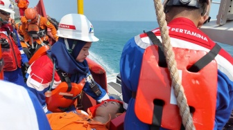 Dari Kebocoran hingga Kapal Terbakar: Pertamina Simulasi Keadaan Darurat di Pesisir Semarang