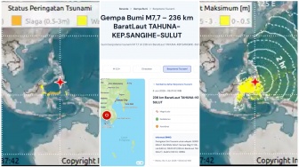 Gempa M7.7! BMKG Keluarkan Peringatan Dini Tsunami ke 22 Wilayah di Sulut hingga Kaltim