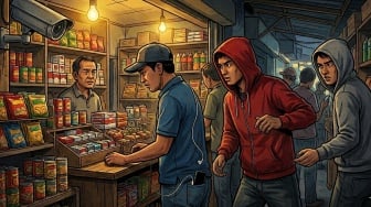 Aksi Kilat 2 Menit Terekam CCTV! Maling di Duren Sawit Viral Usai Sikat HP Korban Modus Beli Rokok