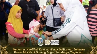 Gubernur Khofifah Kuatkan Daya Beli Lewat Pasar Murah, Kendalikan Inflasi dan Sediakan Bahan Pokok