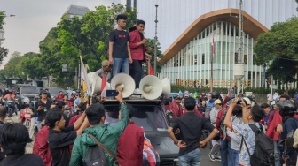Mau Aksi di Patung Kuda, Mahasiswa UBK Sempat Dihadang di Tugu Tani