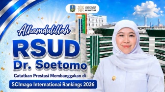 RSUD Dr Soetomo Peringkat Pertama Nasional SCImago International Rankings 2026 Sektor Kesehatan