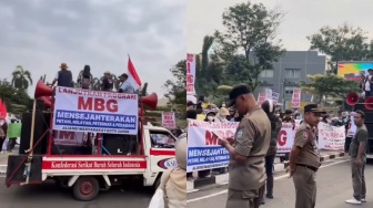 Massa Aksi di Balai Kota Depok Tuntut Kelanjutan Program MBG: Demi Sejahterakan Petani dan Nelayan