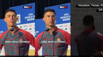 Baru Cetak Brace, Cristiano Ronaldo Mendadak Kesal Gara-gara Ditanya Soal Messi