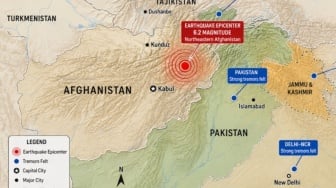 Bumi Berguncang! Gempa 6,2 M Hantam Afghanistan, Getaran Terasa Hingga India