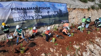 Peringati Hari Lingkungan Hidup, Semen Gresik Tanam Pohon di Area Reklamasi Tambang Batugamping