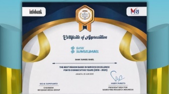 Bank Sumsel Babel Borong 6 Penghargaan Infobank 2026, Pertahankan Predikat Layanan Terbaik