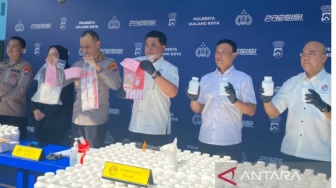 Polresta Malang Gulung Sindikat Pil Koplo Setengah Juta Butir