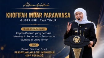 Turunkan Stunting hingga 14,7%: Gubernur Jatim Terima Penghargaan dari Persatuan Ahli Gizi Indonesia