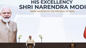 Momen PM India Narendra Modi Pidato di Parlemen RI
