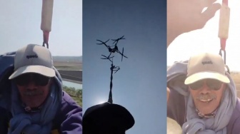 Viral Video Petani Tuban Terbang Pakai Drone, Memangnya Drone Bisa Angkat Manusia?