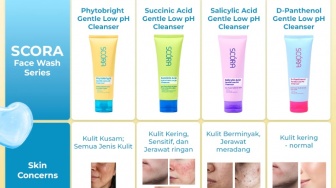 4 Sabun Cuci Muka Scora Rp30 Ribuan untuk Kulit Kusam, Berjerawat, dan Sensitif
