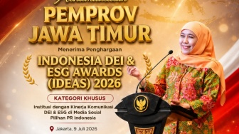 Pemprov Jatim Raih Penghargaan IDEAS 2026 atas Kinerja Komunikasi DEI dan ESG Terbaik
