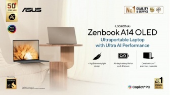 ASUS Zenbook A14 OLED (2026) Rekomendasi Laptop Awet Seharian Tanpa Ribet Cari Colokan