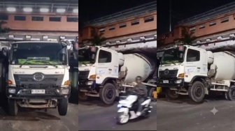 Sopir Main HP, Truk Molen Terjepit di Jembatan Matraman Sampai Ban Harus Dikempiskan