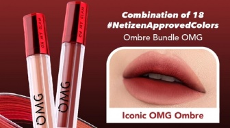 11 Rekomendasi Ombre Lip Cream OMG Mattelast untuk Bibir Gelap, Cuma Rp55 Ribuan Sepaket