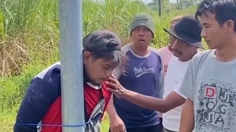 Viral Terduga Pencuri di Klaten Tertangkap Warga dan Diikat di Tiang Listrik