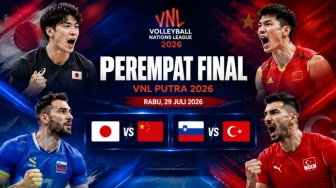 Jadwal Perempat Final VNL Putra 2026 Hari Ini: Jepang Hadapi China, Slovenia Ditantang Turki!