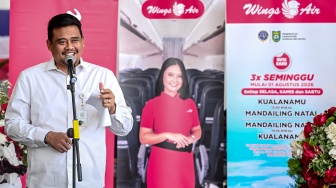 Gubsu Bobby Nasution Resmikan Wings Air Terbang ke Madina, Perkuat Konektivitas