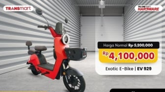 Promo Sepeda Listrik Exotic EV 929 di Transmart, Banting Harga Jadi Rp4 Jutaan