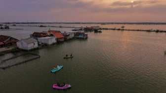 Sawah Terendam Rob Disulap Jadi Wisata Kano, Begini Penampakannya