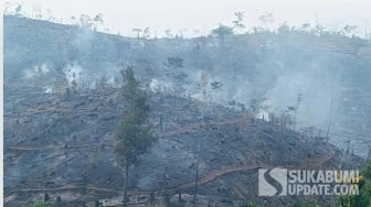 Karhutla Hanguskan 18 Hektare Hutan di Sukabumi, Sejumlah Titik Masih Berasap