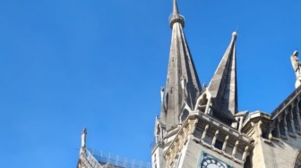 Katedral 98 Tahun Tak Kuasa Menahan Gempa Kolombia, Menara Ambruk Saat Misa Berlangsung
