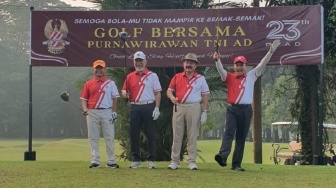 Sambut HUT PPAD dan RI, 131 Purnawirawan TNI AD Ikuti Turnamen Golf Bareng di Cilangkap
