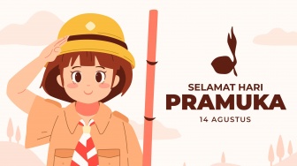 14 Yel-yel Pramuka dari Nada Lagu Pop Viral Hits Kekinian
