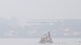 Diselimuti Kabut Asap, Kualitas Udara Palembang Sangat Tidak Sehat