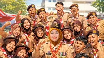 Hari Pramuka ke-65, Gubernur Khofifah Ajak Pramuka Jatim Jadi Penggerak Swasembada Pangan