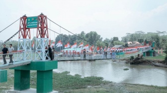 Jembatan Garuda Merah Putih di Way Bungur Jadi Harapan Baru Masyarakat