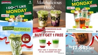 5 Promo Minuman Matcha Spesial 17 Agustus 2026, Cukup Bayar Mulai Rp8 Ribuan