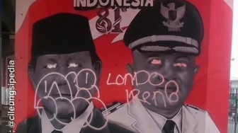 Baru Jadi Dirusak Tangan Jahil, Mural Kemerdekaan Bawah Flyover Cileungsi Jadi Korban Vandalisme