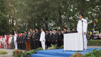 Upacara HUT RI ke-81 di Kulon Progo Berlangsung Tanpa Tenda Pejabat, Seluruh Peserta Berdiri Sejajar