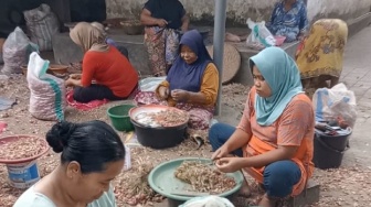 Bikin Elus Dada! Upah Kupas Bawang di Lombok, Dari Pagi Sampai Malam Cuma Rp500 per Kg