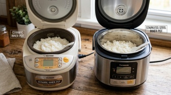 4 Perbedaan Rice Cooker Keramik vs Stainless Steel untuk Memasak Nasi, Mana yang Lebih Sehat?
