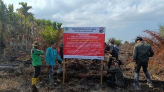 Kemenhut Segel Areal Kebakaran Hutan di Sumsel, Pemegang Izin Diperingatkan Jaga Areal Konsesi