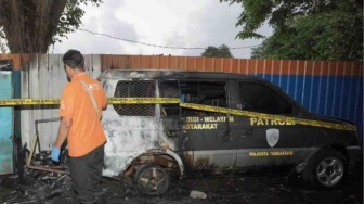 Mobil Patroli Terbakar di Markas Polsek Tambaksari: Satu Terduga Pelaku Diciduk