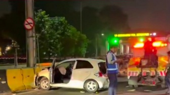 Tabrakan Beruntun di Tol Dalam Kota Dekat GT Senayan, Dua Orang Luka