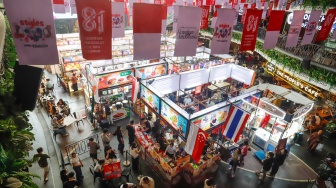 Pengunung mendatangi gelaran Styles LAND di Lippo Mall Kemang, Jakarta, Jumat (22/8/2026). [Suara.com/Alfian Winanto]