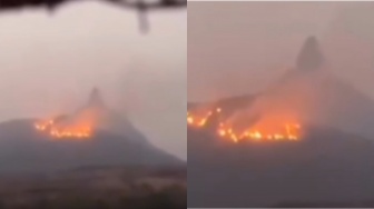 Viral, Kawasan Lereng Gunung Jempol Lahat Terbakar