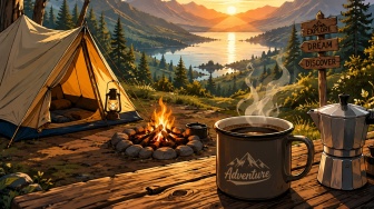 Ngopi di Alam Bebas Makin Nikmat, Ini Cara Seduh Kopi yang Praktis
