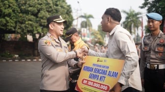 Hasil Patungan Personel Polres Bogor, Bantuan Rp100 Juta Tiba di Manggarai Timur NTT