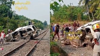 KA Bukit Serelo Tabrak Isuzu Panther, Satu Keluarga Jadi Korban: 4 Meninggal, 1 Kritis