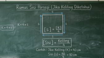 Cara Menghitung Panjang Sisi Persegi Jika Hanya Diketahui Kelilingnya, Lengkap dengan Soal