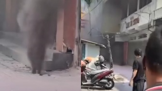 Kepulan Asap Misterius di Pasar Baru Bikin Panik Pengunjung, Ternyata dari Kabel Bawah Tanah PLN