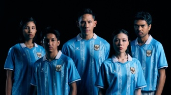 Kelme Kenalkan Jersey Ketiga Timnas Indonesia, Warna Biru dan Kuncup Melati Punya Makna Khusus