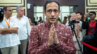 Terdakwa kasus dugaan korupsi pengadaan Chromebook dalam program digitalisasi pendidikan di Kemendikbudristek Nadiem Anwar Makarim bersiap mengikuti sidang putusan banding di Pengadilan Tinggi DKI Jakarta, Jakarta, Kamis (24/9/2026). [ANTARA FOTO/Bayu Pratama S/wsj]