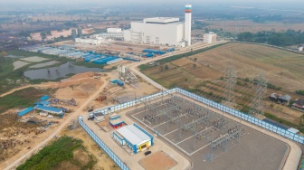 Foto udara tempat Pengolahan Sampah Menjadi Energi Listrik (PSEL) Keramasan, Kertapati, Palembang, Sumatera Selatan, Kamis (24/9/2026). [ANTARA FOTO/Nova Wahyudi/sgd]
